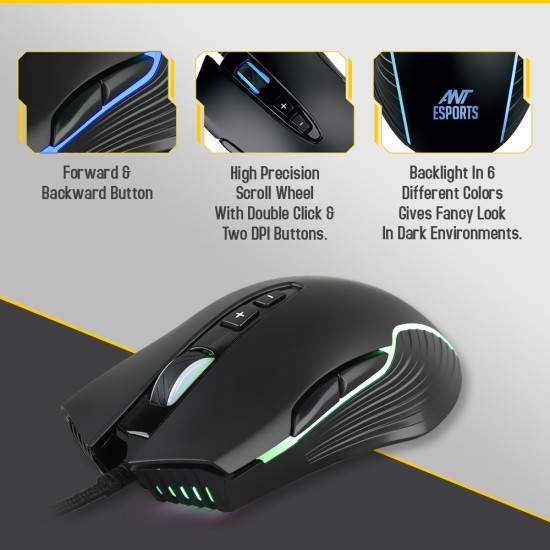 Ant Esports GM 500 RGB Gaming Mouse 